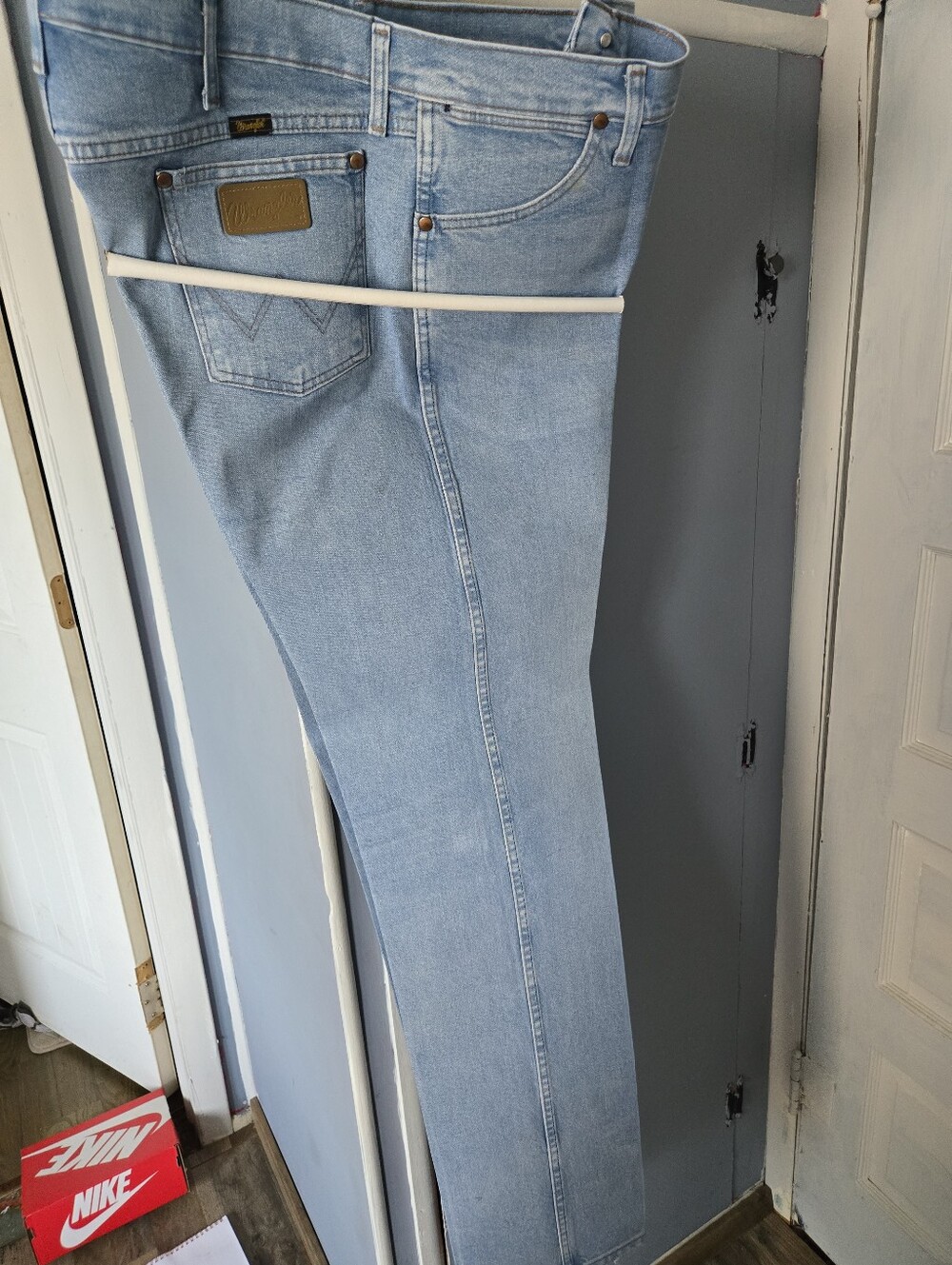 Light Blue Mens Wranglee Straight Leg Jeans